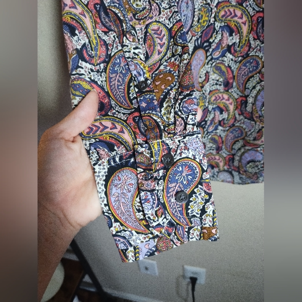 J Crew Liberty Art Fabrics Top Pop Over - Picture 7 of 16
